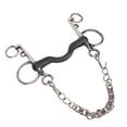 thumbnail image 1 of Rubber Mullen Pelham Bit, Horse Chewing Mouth Roller, Stainless Steel Safe Rustproof Horse Mouth Snaffle Bit with Chain, Hand Polishing, Horse Accessories, 1 of 8