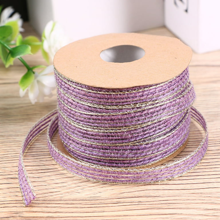 Colored Braided Rope Weaving Webbing Home DIY Craft Fishing Line Pattern  Burlap Ribbon (10m, Purple)