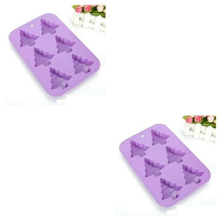 

2pcs 6 Christmas tree cake molds [random color]