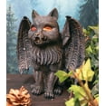 thumbnail image 1 of Gargouille Chat Ailé avec Crocs de Vampire Yeux Lumineux Bougeoir Statue, 1 of 10