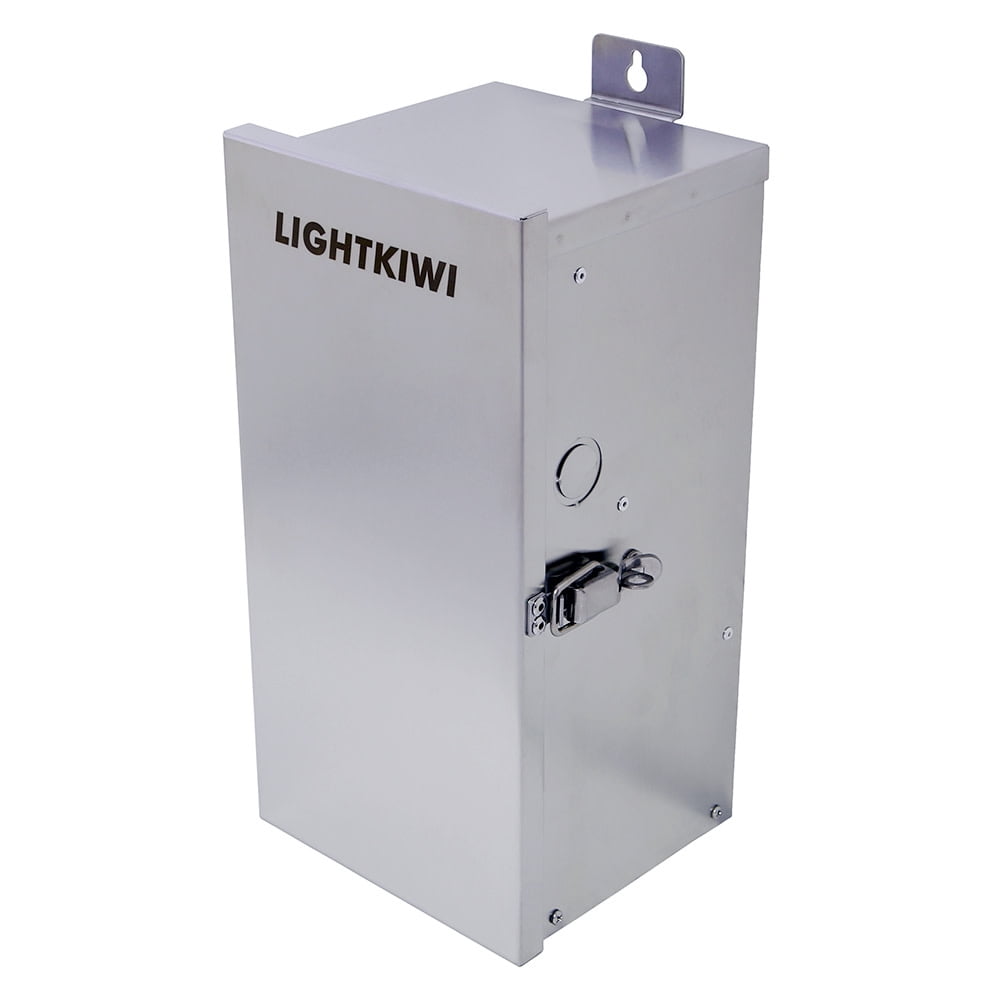 Lightkiwi C6449 150 Watt Heavy-Duty Stainless Steel (12V-13V-14V-15V) Multi-Tap Low Voltage Transformer for Landscape Lighting