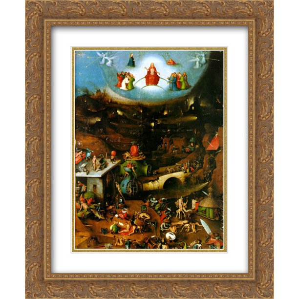 Hieronymus Bosch 2x Matted x24 Gold Ornate Framed Art Print Last Judgement Central Panel Of The Triptych Walmart Com Walmart Com