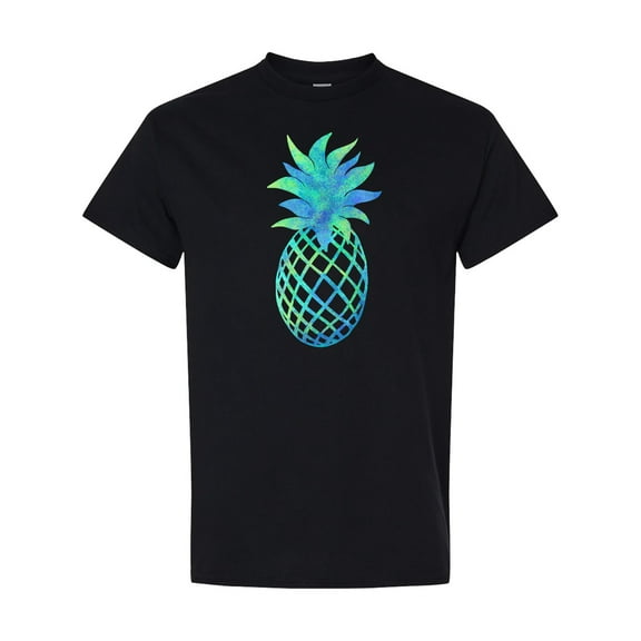 Inktastic Blue and Green Pineapple T-Shirt