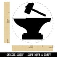 thumbnail image 2 of Hammer and Anvil Blacksmith Icon Self-Inking Rubber Stamp Ink Stamper - Orange Ink - Medium 1 Inch, 2 of 7