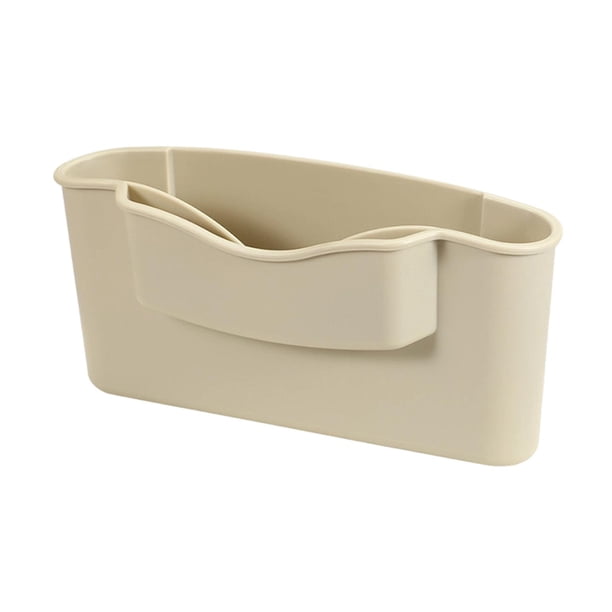 Caja de almacenamiento para consola central de coche con ranura para tarjetas para puerta de camión de vehículo, fácil de montar Beige