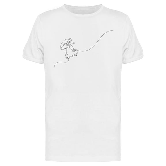 Skateboarder Performing Trick T-Shirt Men -Image by Shutterstock, Male XX-Large