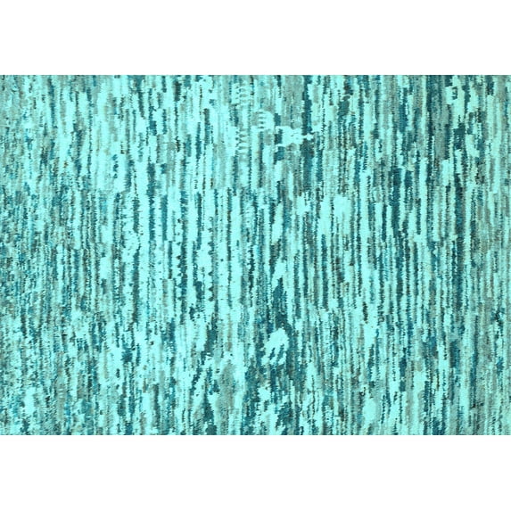 Ahgly Company Indoor Rectangle Abstract Light Blue Modern Area Rugs, 6' x 9'