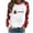 Red, variant on Maplenight Christmas Sweatshirts for Women Loose Casual Crew Neck Pullover Sweatshirt Holiday Vacation Graphic Tees Tops
