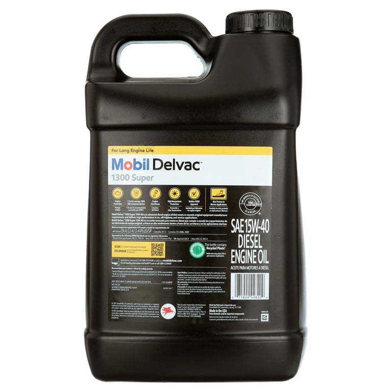 MOBIL DelvaMX Aceite lubricante Super SAE 15W-40 5 galones