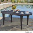 thumbnail image 3 of Christopher Knight Home Dominica Outdoor Oval Wicker 69-inch Wicker Dining Table by  - 69.30"L x 38.20"W x 30.00"H Grey, 3 of 5