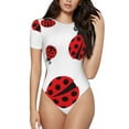 thumbnail image 1 of Balery Fly Flying Ladybug Body de cuello redondo de manga corta para mujer Tops de manga corta Tops básicos-X-Large, 1 of 7