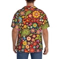 thumbnail image 5 of KLL Hippie Peace Love Print Men's Shirt Short Sleeve Button Down Summer Cuba Beach Shirts- XX-Large, 5 of 7