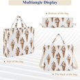 thumbnail image 6 of FORMRS Womens Corduroy Tote Bag Crossbody Shoulder Handbag with Pocket, Brown Ice Cream Pattern, 6 of 7