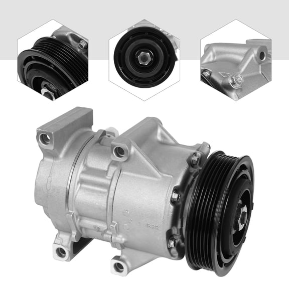 A/C Silver Black Direct Replacement Compressor with Clutch For 2015-2017 Hyundai Sonata L4 2.0L L4 2.4L