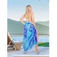 thumbnail image 5 of HAPPY BAY Women's Beachwear Sarong Coverups Bikini Skirt Swim Cover up Summer Wraps Swimwear Beach Wrap Skirts for Women One Size Abstract, Sky Blue, 5 of 5