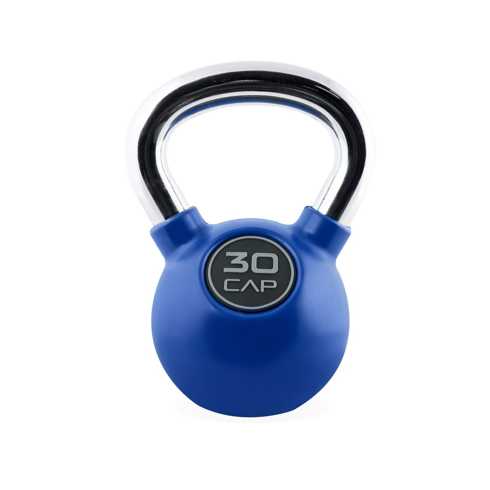 CAP Barbell Color Coated Kettlebell with Chrome Handle, 30 Pounds