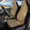 thumbnail image 2 of POLERO Bamboo Swallow Moon Design Stretchy Front Seat Cover for Automotive Interior, Polyester Non-Slip Vehicle Seat Covers Car, 2 of 13