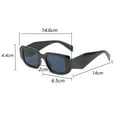 thumbnail image 2 of Caja de gafas de sol con personalidad, gafas cuadradas con borde cortado de plástico, gafas de sol de pierna ancha con personalidad, 2 of 6