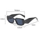 thumbnail image 2 of Caja de gafas de sol con personalidad, gafas cuadradas con borde cortado de plástico, gafas de sol de pierna ancha con personalidad, 2 of 6