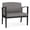 Metal Gray, variant on Amherst Steel Reception Waiting Bariatric Chair / Black Steel / Navy Blue