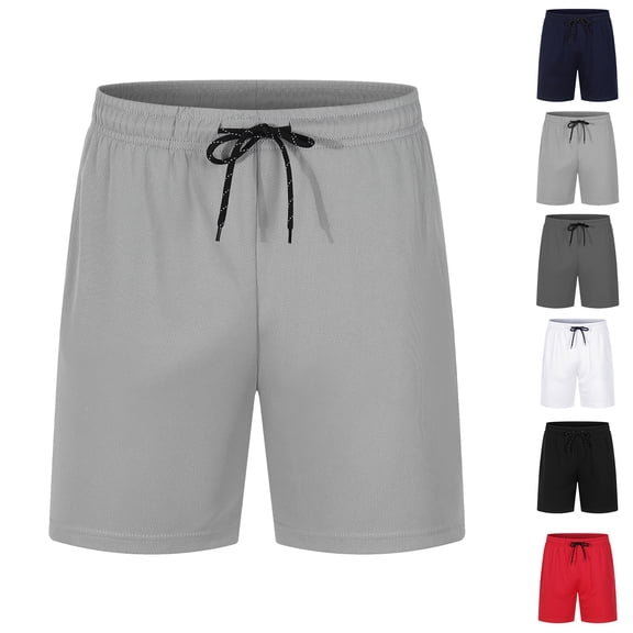 LWavelet Men's Athletic Gym Shorts, Wide Leg Pleated Baggy Sweat Shorts with Side Pockets for Running Workout Basketball Yoga Casual
