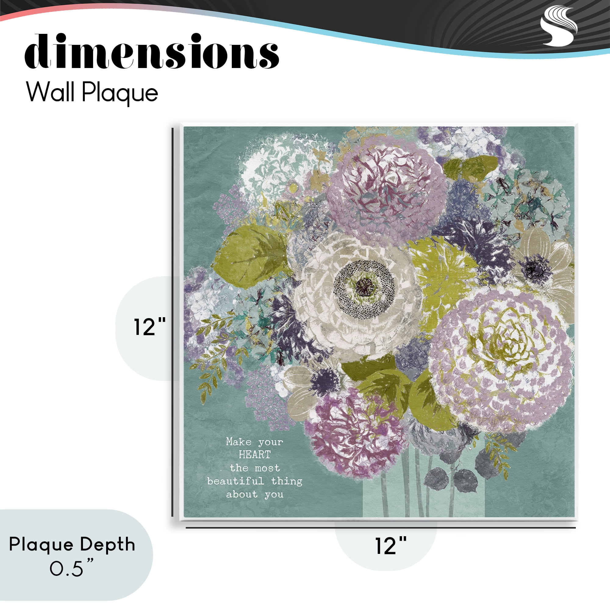 Stupell Industries Most Beautiful Thing Florals Wall Plaque Art, design by Suzanne Nicoll