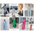 thumbnail image 5 of PRETTYGARDEN Women's 2 Piece Outfits Casual Lapel Half Zip Sweatshirts and Wide Leg Pants Tracksuit Sets, 5 of 8