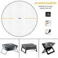 thumbnail image 4 of Round Fire Pit Mat Deck Protector, Fireproof Pad Heat Deflector BBQ Floor Protective Mat 2 Layers Fire Resistant for Under Outdoor Grill, Deck Defender, Chiminea, Grass, Bonfires (30 Inch), 4 of 7