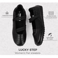 thumbnail image 5 of LUCKY STEP Ballet Flats Mary Jane Fashion Sneakers Elastic Strap Dressy Casual Shoes,Black,Womens, 5 of 10