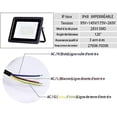 thumbnail image 2 of Reflector led reflector exterior 10w 20w 30w 50w 100w lámpara de pared reflector Ip68 impermeable jardín iluminación (blanco frío, 100w) Feliz Sencillez, 2 of 5