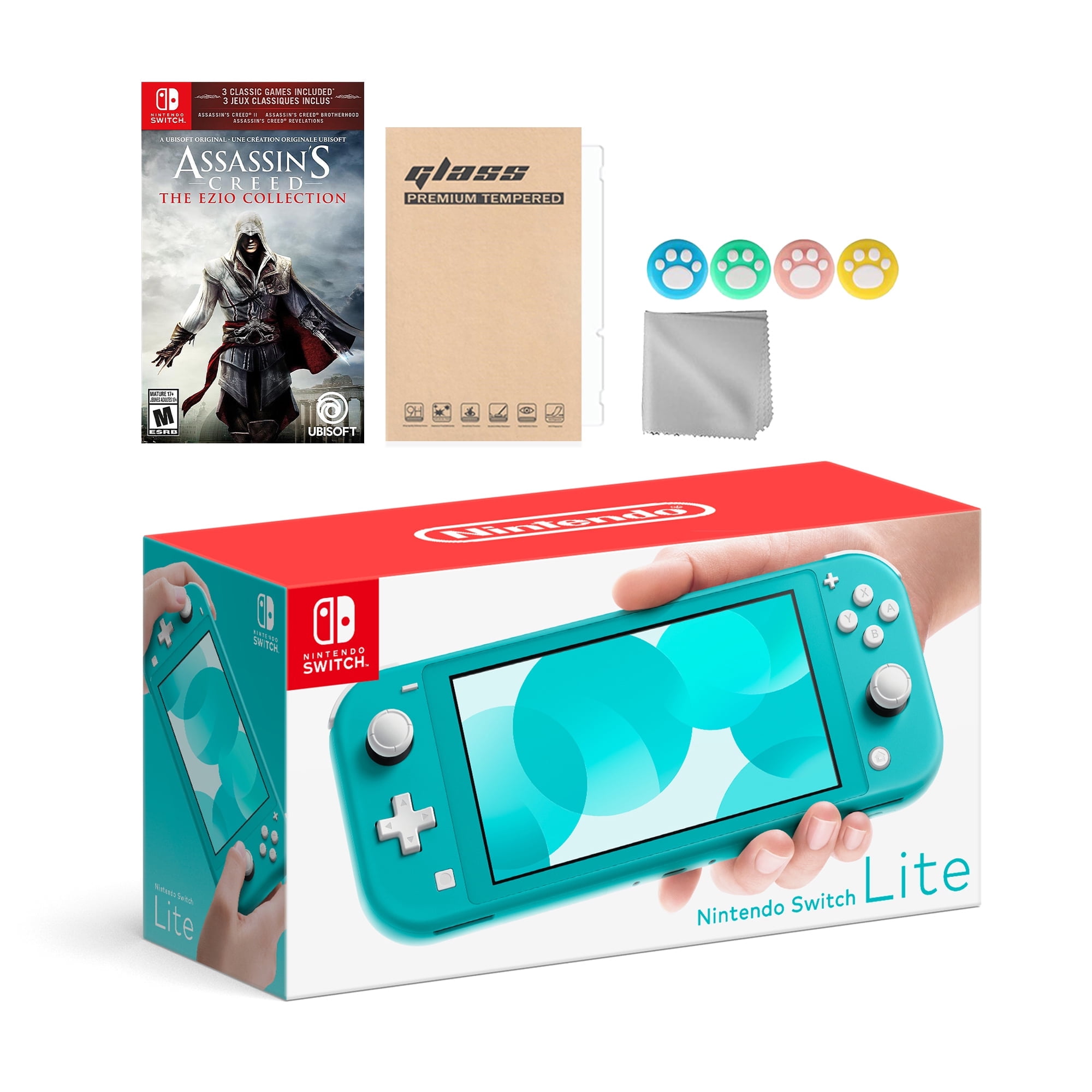Nintendo Switch Lite Turquoise with Monster Hunter: Rise and