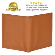 Men's Bifold Hipster Wallet with 13 Credit Card slots by Leatherboss