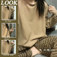 thumbnail image 5 of Pijama con almohadilla para el pecho para mujer, primavera y otoño, manga larga, color liso, a rayas, verano y otoño, ropa de casa, traje de marea invernal, 5 of 5