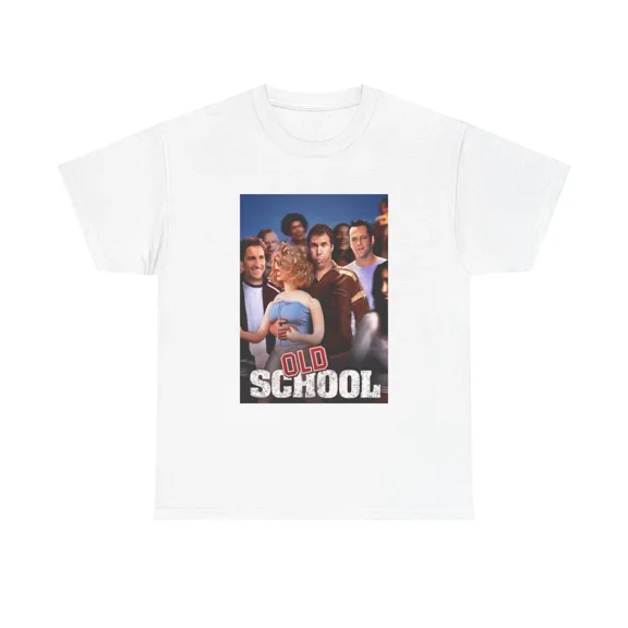 Old School Tshirt Retro Movie Poster Will Ferrell Unisex Heavy Cotton Tee