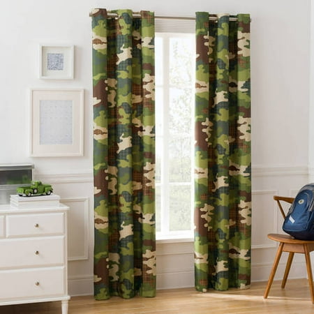Mainstays Camouflage Boys Room Darkening Bedroom Curtain