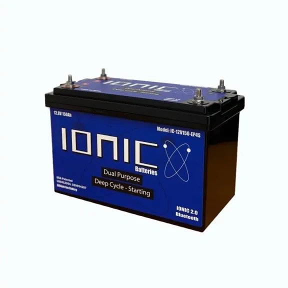 Ionic Lithium 12V 150Ah | Dual Purpose Starter Battery 1600 CA   LiFePO4 Deep Cycle