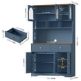 thumbnail image 7 of Hiphuta 71"in Modern Kitchen Pantry Storage Cabinet, Freestanding Kitchen Hutch Cabinet with Adjustable Shelves & Microwave Stand, Coffee Hutch for Dining Room, Blue, 7 of 7