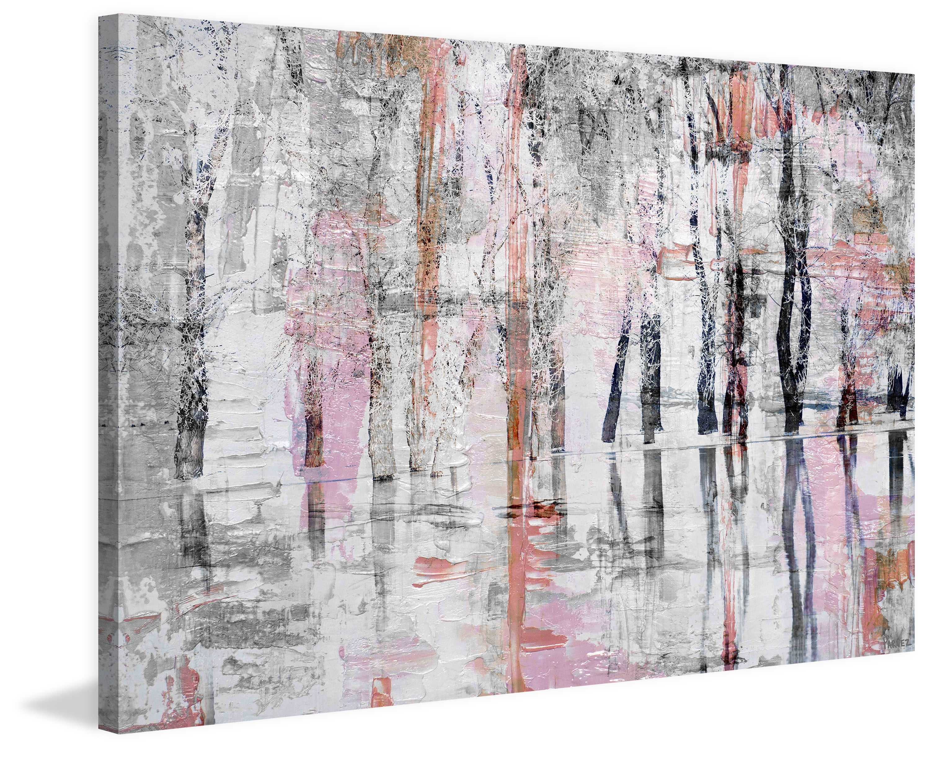 "Pink Haze" Painting Print on Wrapped Canvas