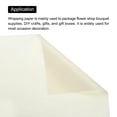 thumbnail image 4 of Uxcell 100 Sheets Beige Tissue Paper 20x14 Inch Tissue Gift Wrapping Paper for Florist Bouquet Supplies, 4 of 6