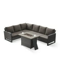 thumbnail image 3 of Gymojoy 2-Piece Patio Furniture Set with Fire Pit Table, All Weather Outdoor Sectional PE Rattan, Patio Conversation Sets with Cushions for Garden Lawn Balcony Porch Deck, 3 of 9
