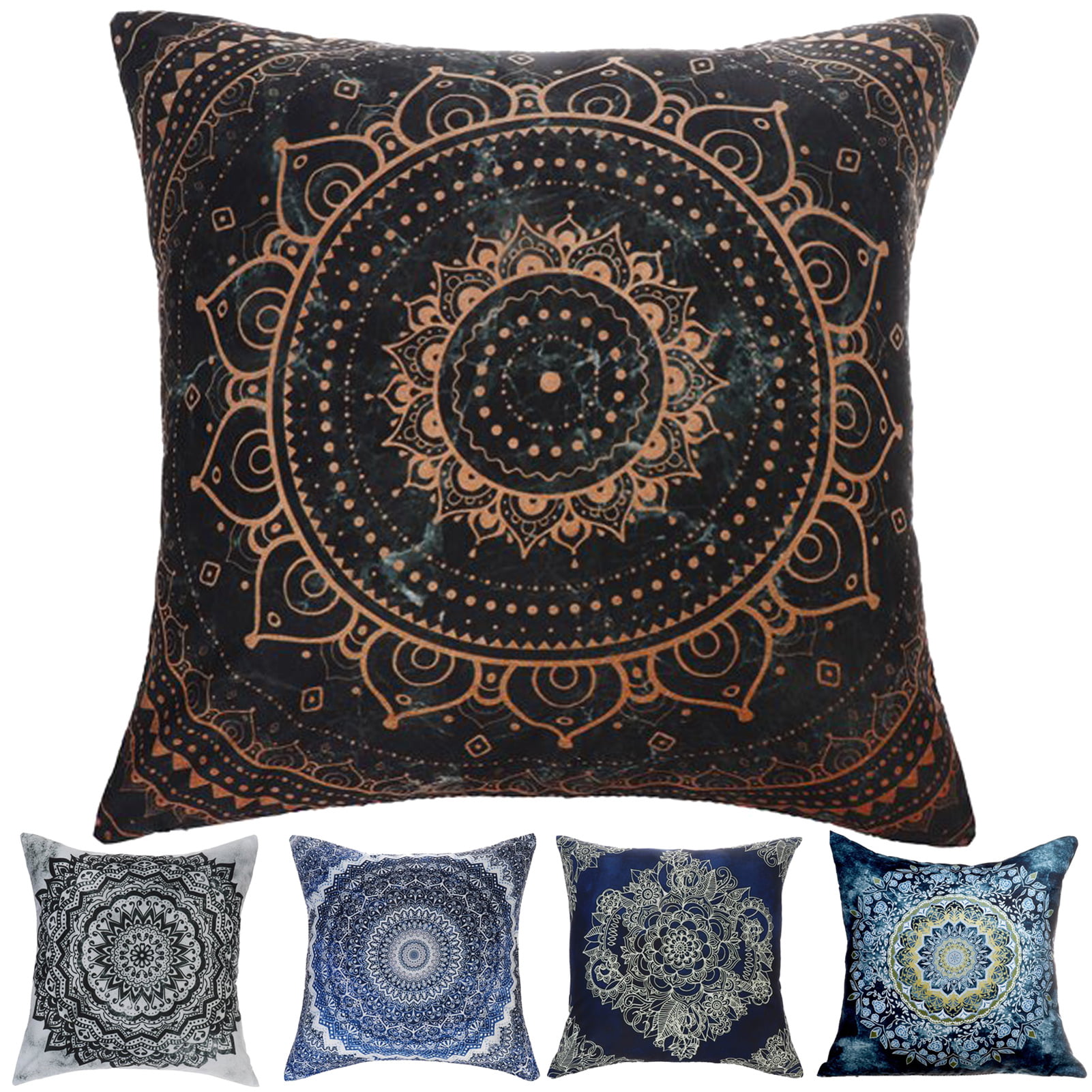 18'' Ethnic Mandala Cotton Linen Throw Cushion Cover Pillow Case Home Sofa Decor 