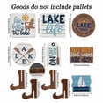 thumbnail image 3 of Sailing LAKE Logo Rowing Combination Layered Tray Decoration Creative Desktop Wooden Crafts Decoration (Black), 3 of 6