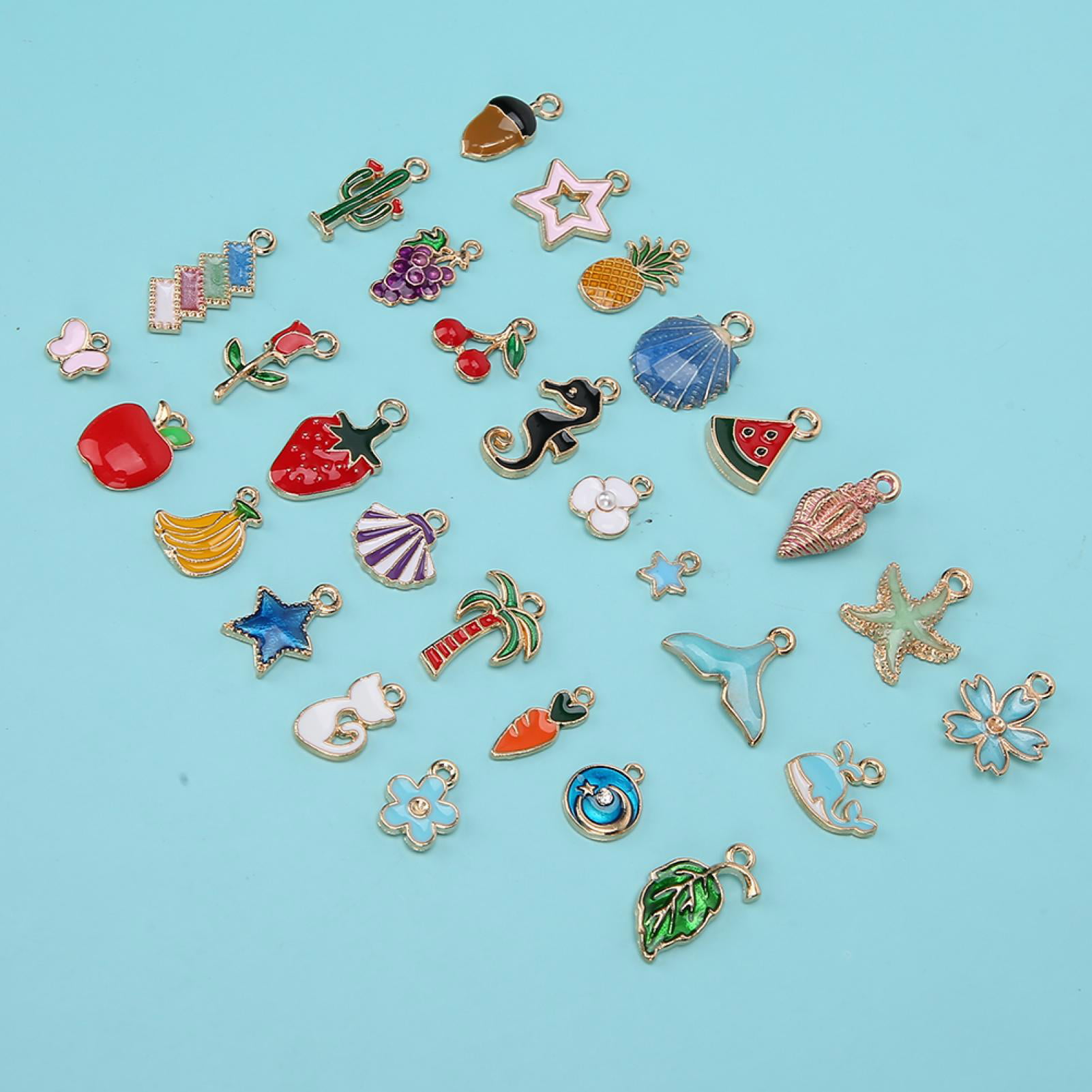 10/30pcs Umbrella Alloy Charms Pendant Jewelry Making DIY For Bracelet Earrings