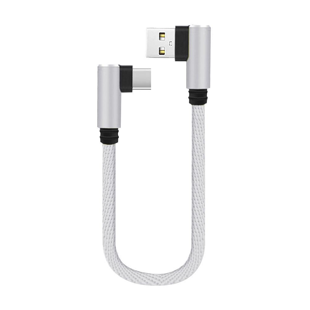 Orkaan dealer Gespecificeerd 25 cm Short 90 Degree USB Type C Charging Cable USB-C Phone Charger Cabl  Y2O0 - Walmart.com