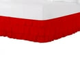 thumbnail image 2 of BedDecor Multi Ruffle Skirt 18 Inches Blood Red/Full Egyptian Cotton Base Valance Sheet, 2 of 5