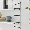 thumbnail image 5 of Danya B. Severini Floating Bracket Farmhouse Two-Tier Wall Shelf - White / Black, 5 of 11
