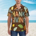 thumbnail image 2 of Fuzoiu Happy Thanksgiving With Gnome Print Hawaiian Shirt for Men, Summer Beach Casual Short Sleeve Button Down Shirts, Men’s Beach Summer Shirts with Pocket,Small, 2 of 7