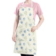 thumbnail image 5 of Pioneer Flower Floral Print Pattern Apron for Women and Men, Cotton Linen Waterproof with Pockets, Adjustable, 33x27 Inch for Kitchen, Gardening, BBQ, Salon, 5 of 6
