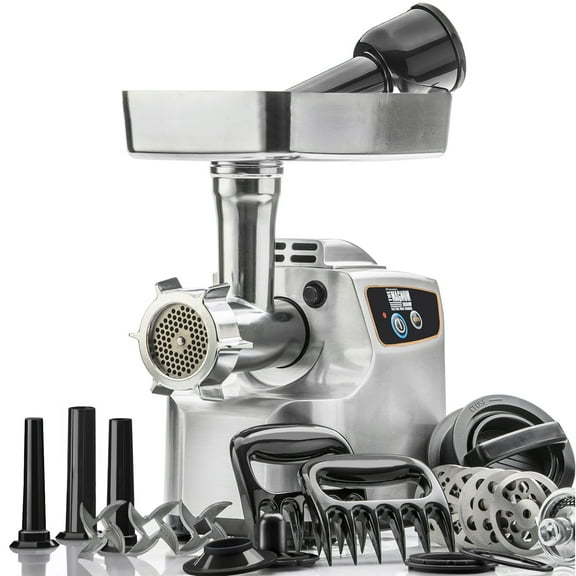 STX Intl Gen-2 Edition Magnum 1800W Air Cooled Electric Meat Grinder, Sausage Stuffer, Kubbe Maker & More