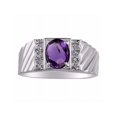thumbnail image 1 of Diamond & Amethyst Ring 14K Yellow or 14K White Gold MR3064AMW-CC, 1 of 1
